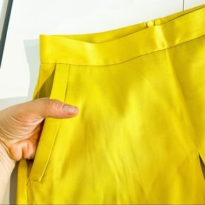 Massimo Dutti Yellow Pencil Skirt